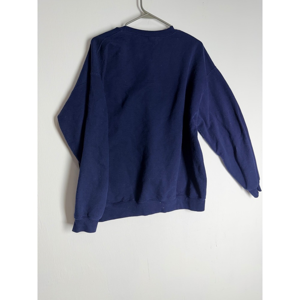 Auburn University Tigers Sweatshirt Navy Blue Embroidered Crewneck Large - Picture 4 of 7